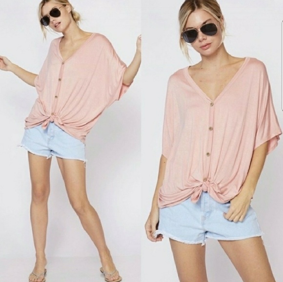 Fantastic Fawn Tops - Pink Jersey Cardigan
